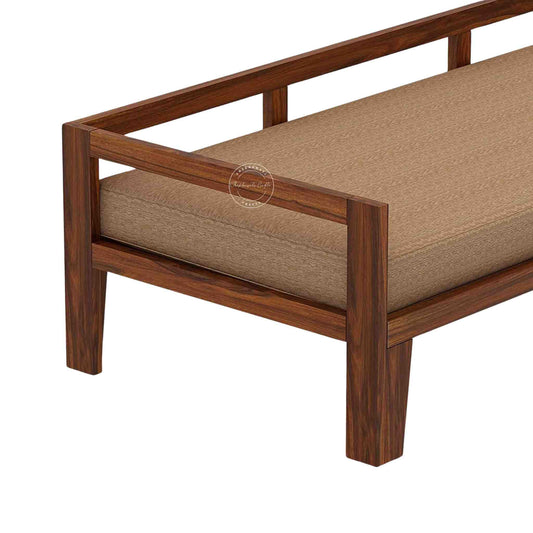 Handcrafted Akira daybed made with sheesham wood and best quality jute fabric.
