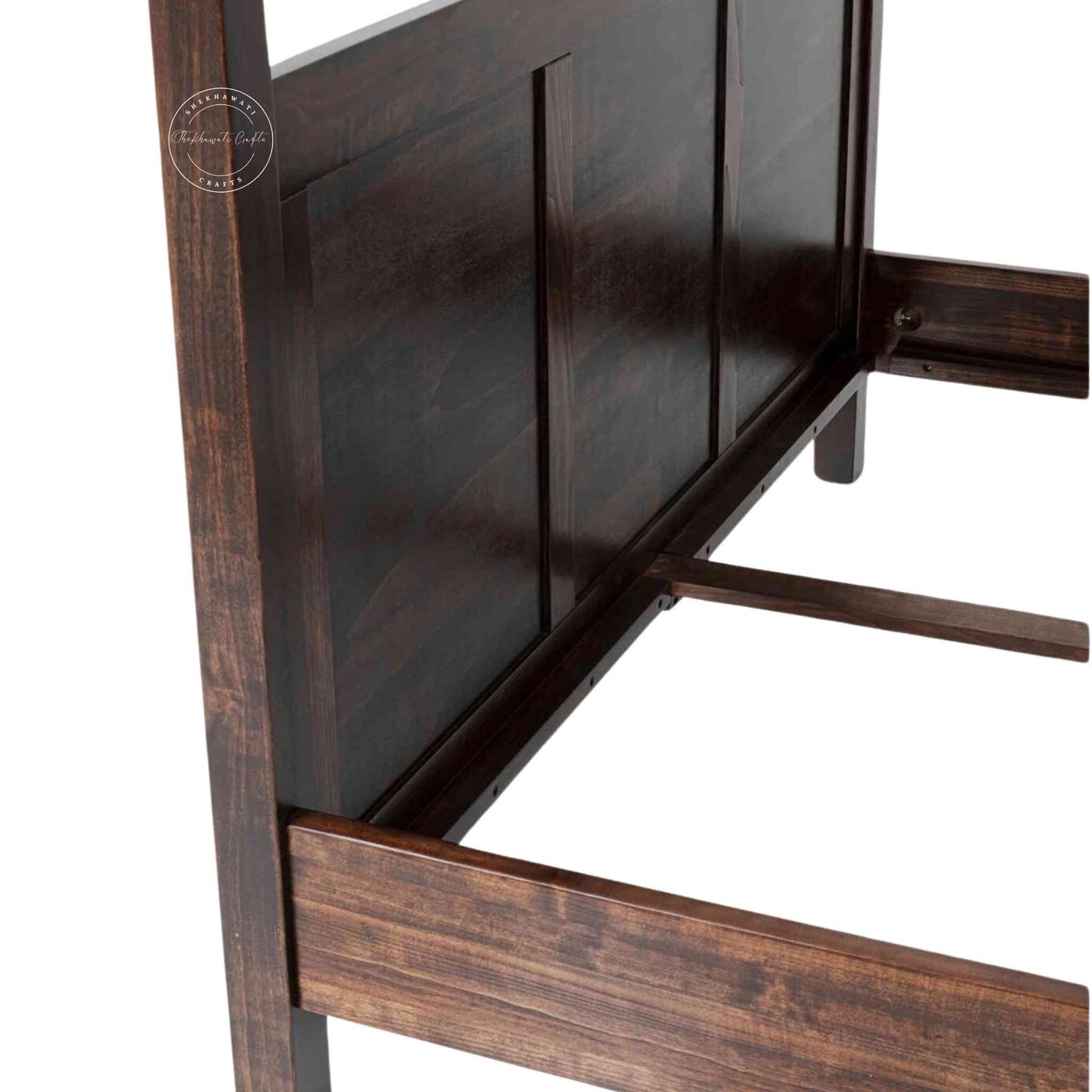 Allure King Size Poster Bed handcrafted with sheesham wood. Canopy bed for home.