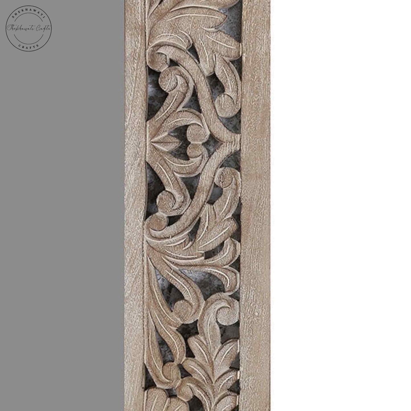 hand-carved Avian Mirror Frame, vintage furniture for home decor