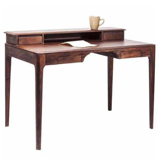 Cairo Study Table handcrafted with sheesham wood, a modern design, detachable legs and 4 drawers.