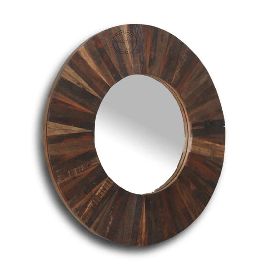 Devi Mirror Frame is handcrafted with mango wood, antique design, natural finish, vintage furniture and home and office decor.