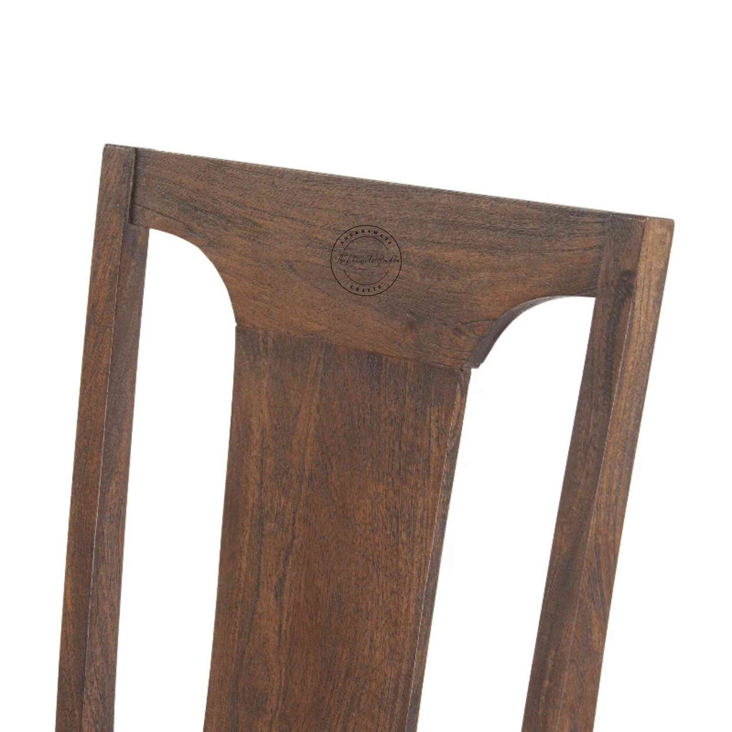 Ellen Chair is handcrafted from Sheesham wood with a walnut finish, featuring a vintage design wooden chair.