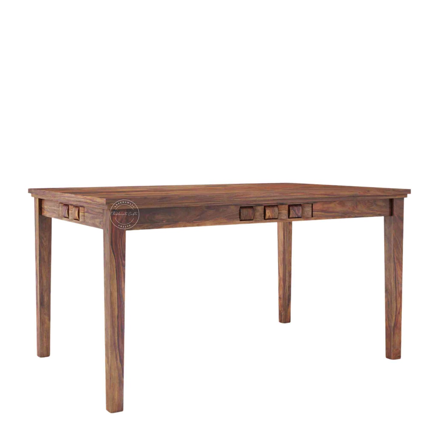 Nivar Dining set is made from sheesham wood with a natural finish and detachable legs. wooden dining sets with 4 chairs and a bench.