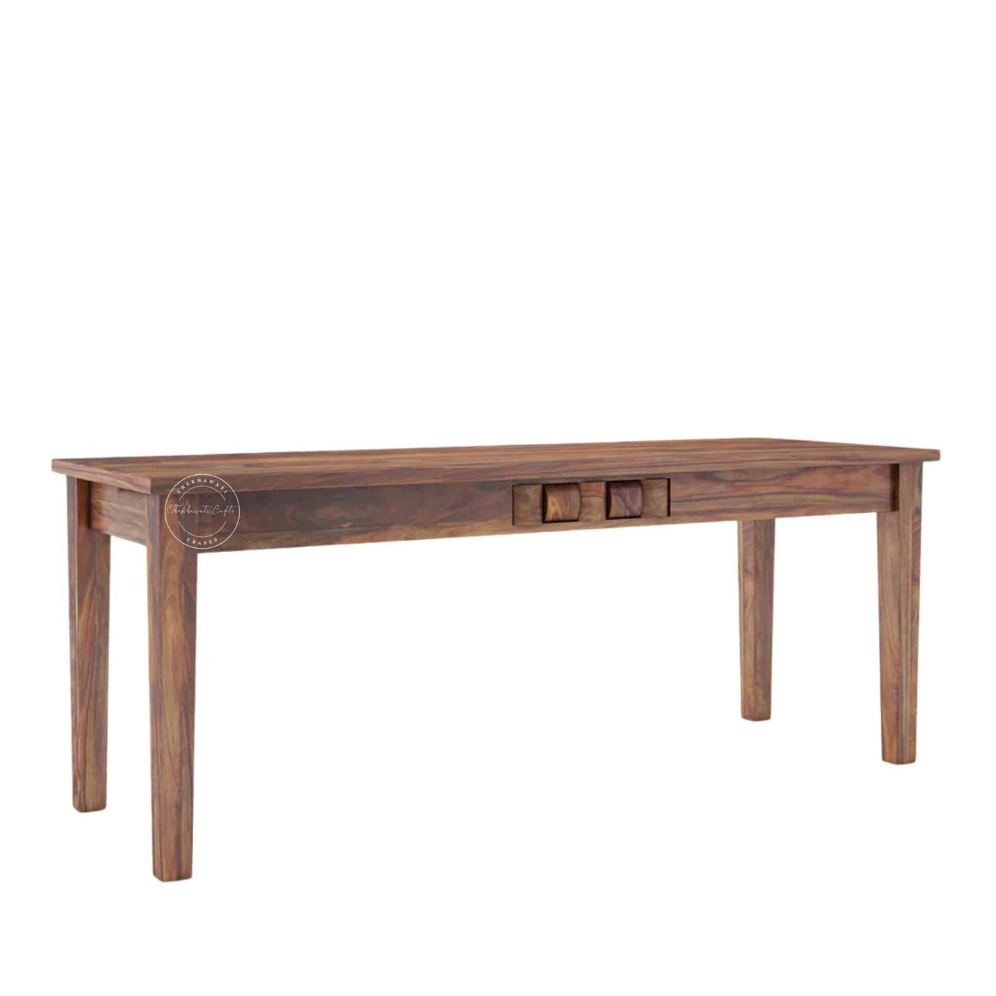Nivar Dining set is made from sheesham wood with a natural finish and detachable legs. wooden dining sets with 4 chairs and a bench.
