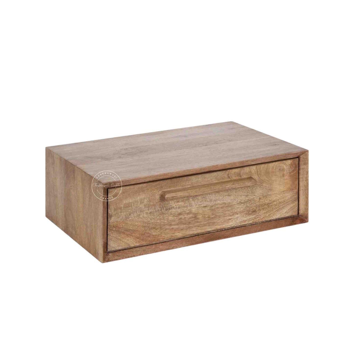 Nivara wall shelve is handcrafted from mango wood with a natural finish.