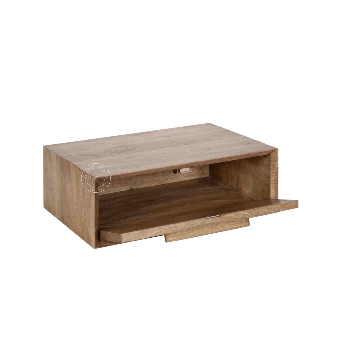 Nivara wall shelve is handcrafted from mango wood with a natural finish.