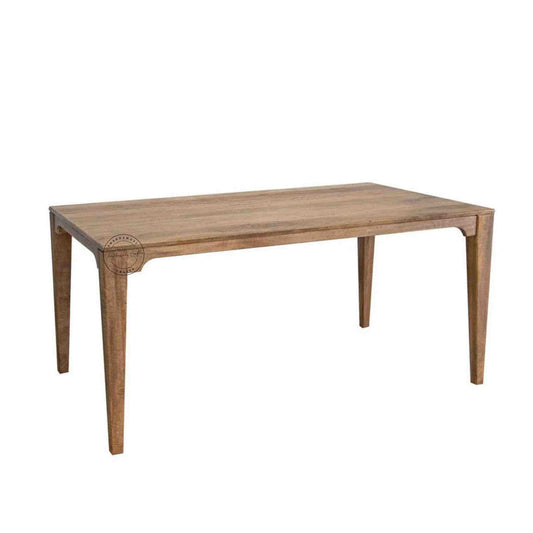 Siyara Dining Table is handcrafted from sheesham wood, with a natural finish and DIY assembly design.