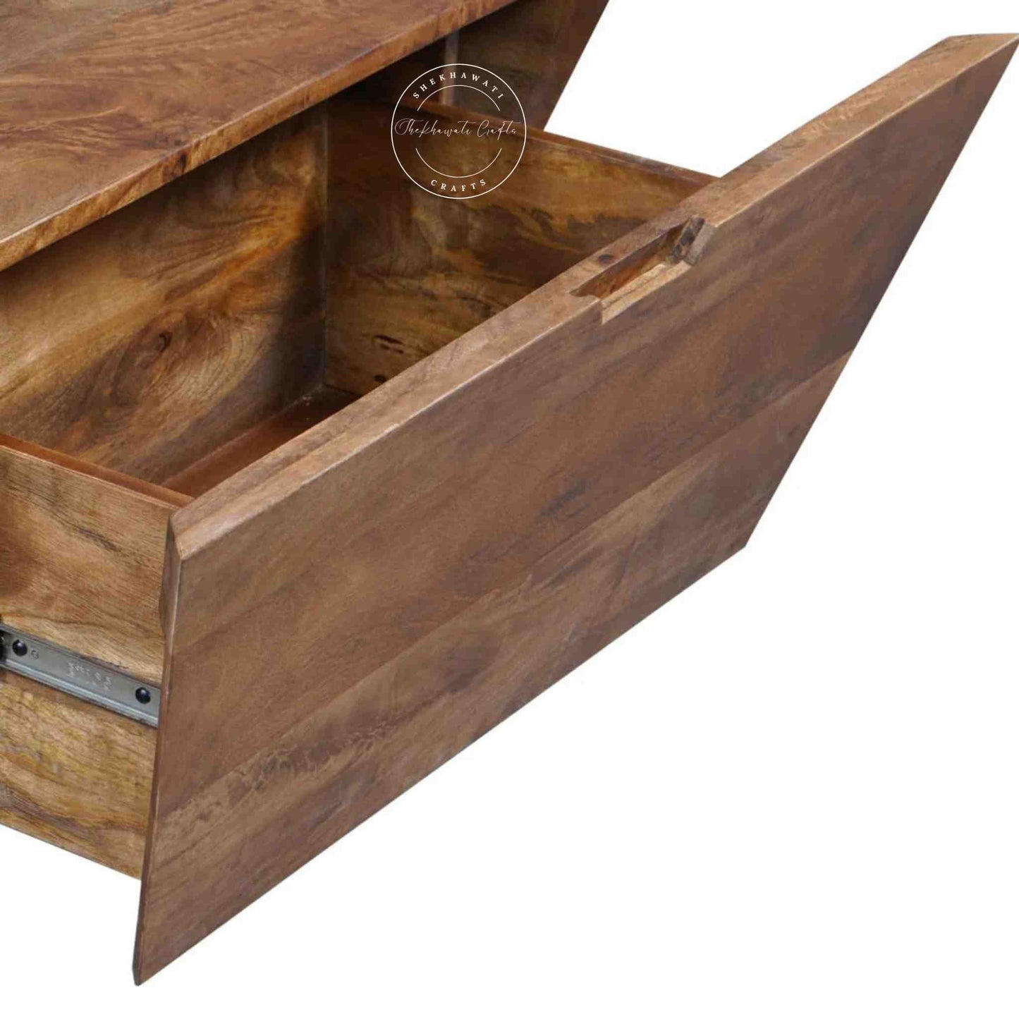 Tyla Coffee Table handcrafted with mango wood and natural finish with 1 Drawer.