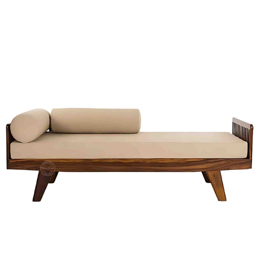 handcrafted Vita Daybed made from sheesham wood with extra comfort jute fabric and DIY assemble design.