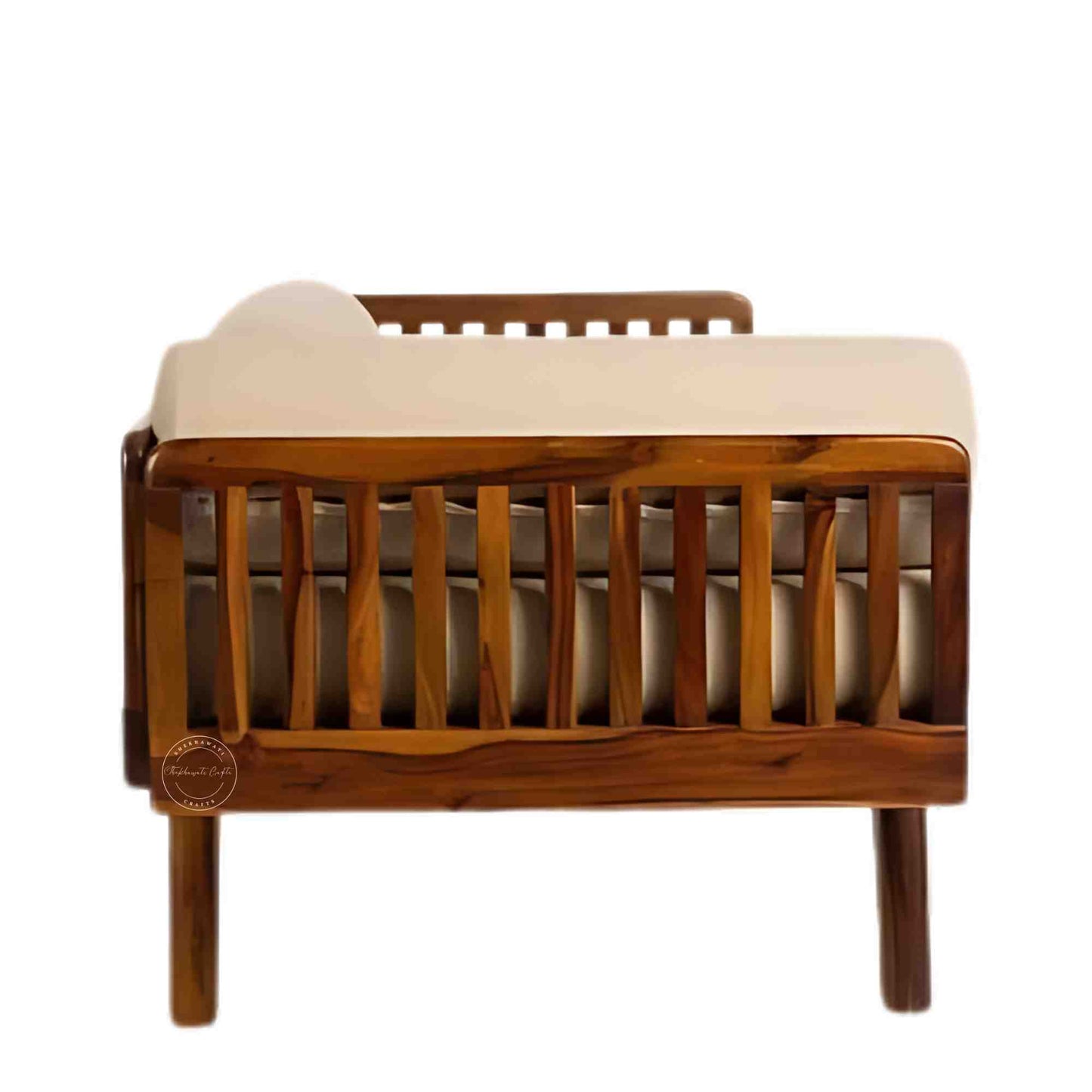 handcrafted Vita Daybed made from sheesham wood with extra comfort jute fabric and DIY assemble design.