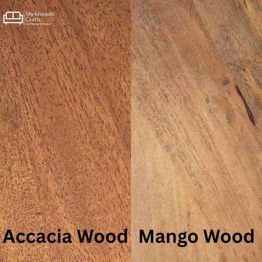 Acacia wood & Mango Wood texture comparison