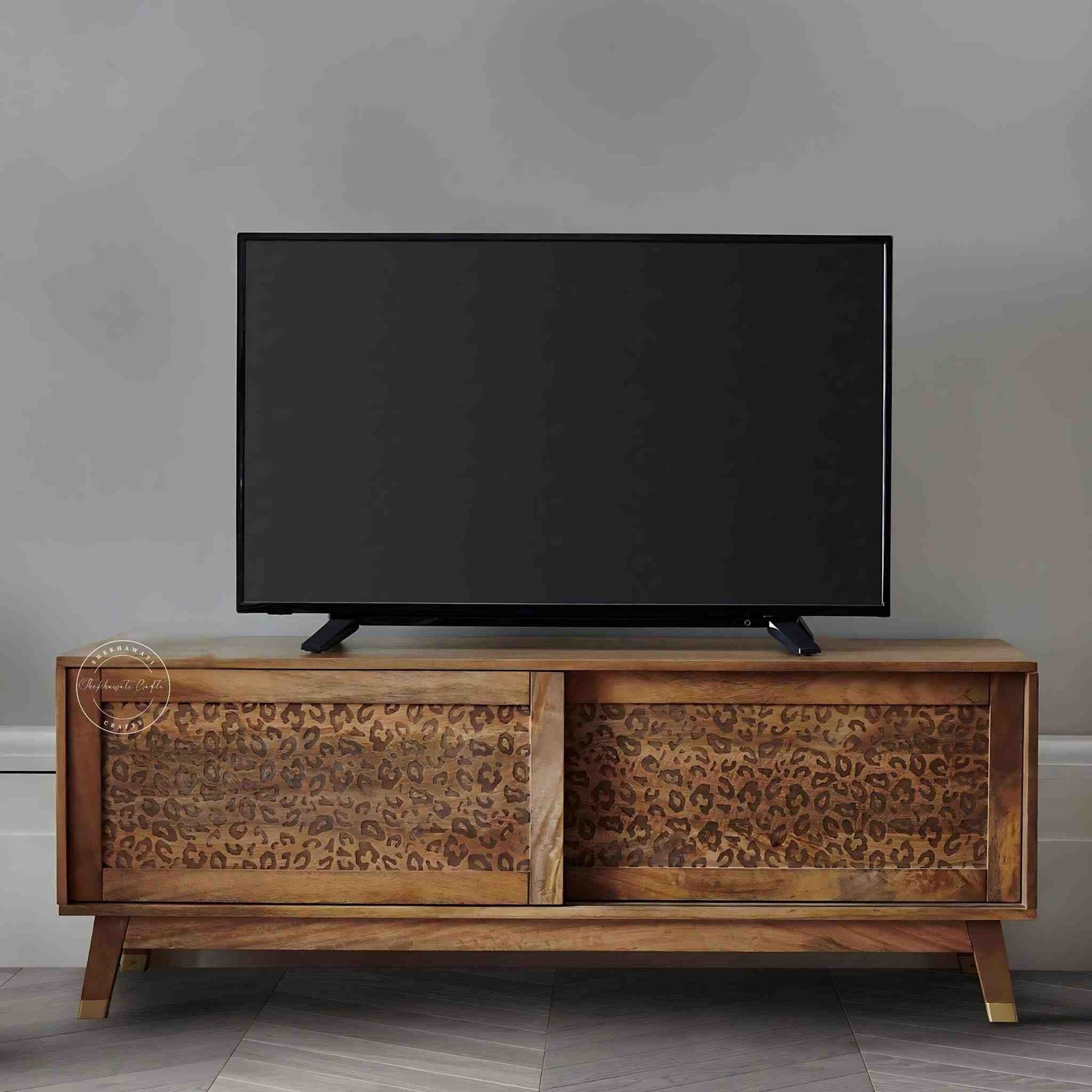 Aarika wooden TV Cabinet handcrafted with solid mango wood