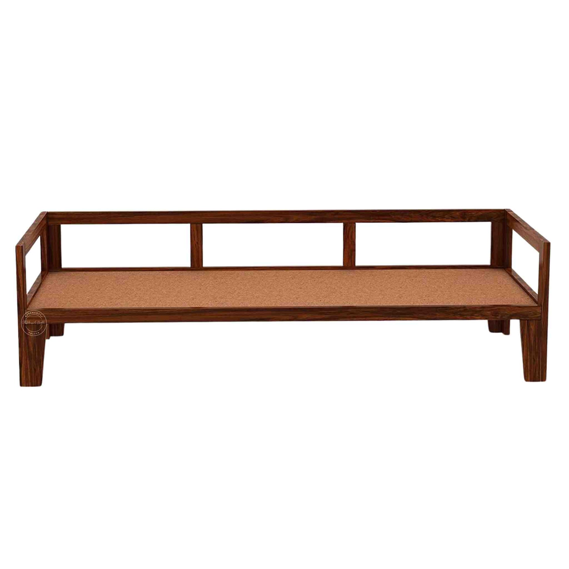 Handcrafted Akira daybed made with sheesham wood and best quality jute fabric.