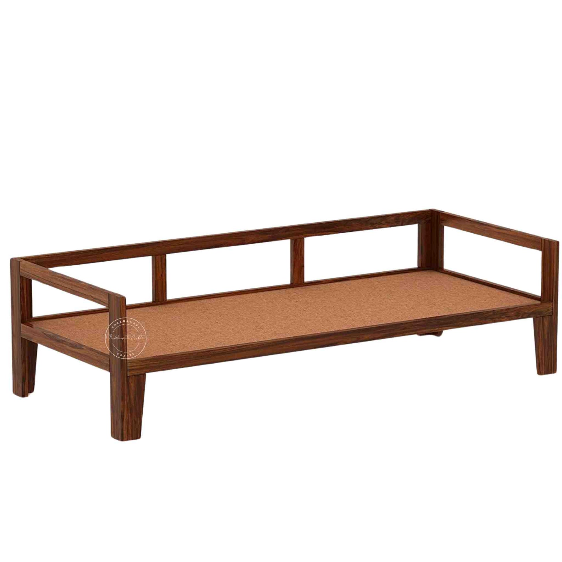Handcrafted Akira daybed made with sheesham wood and best quality jute fabric.