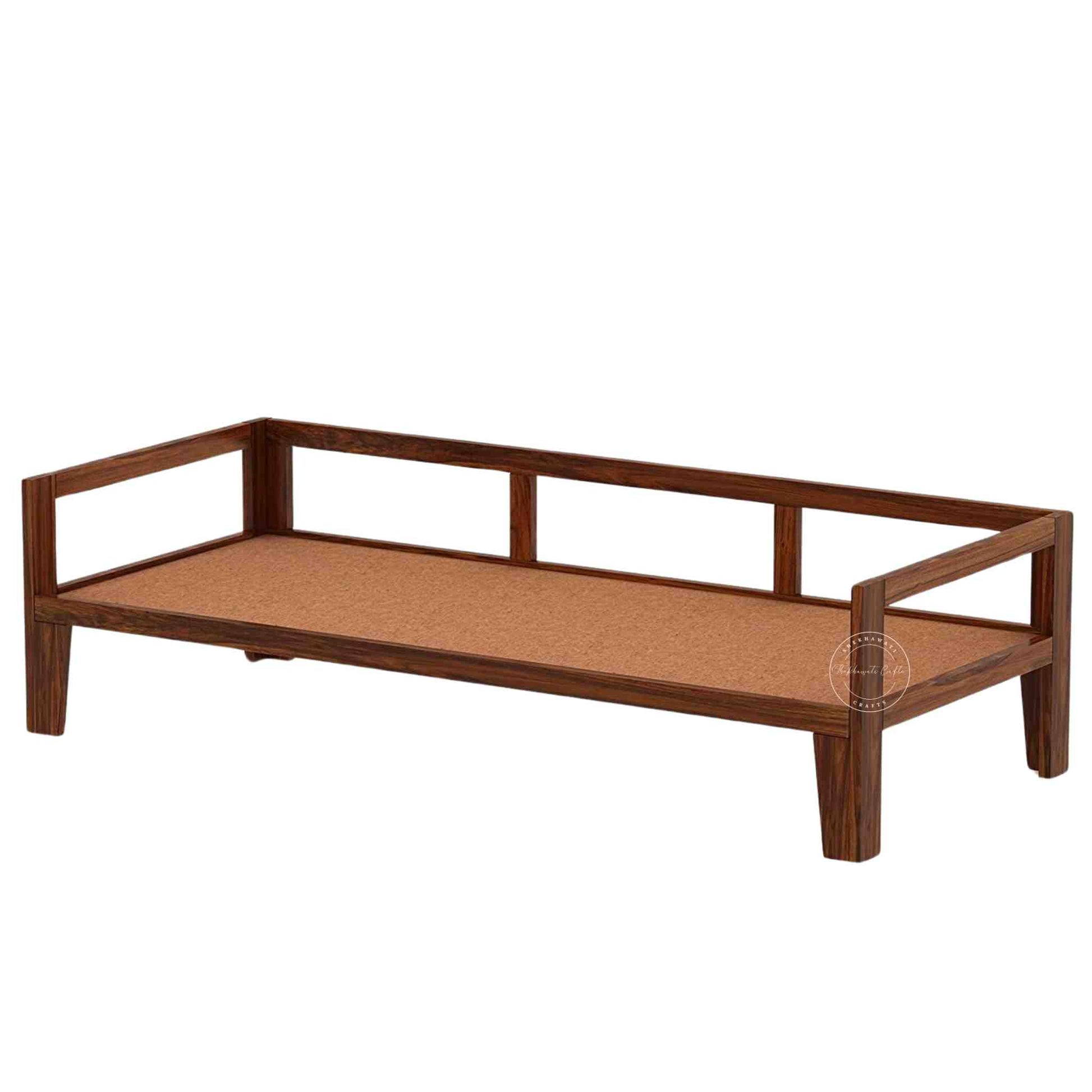 Handcrafted Akira daybed made with sheesham wood and best quality jute fabric.