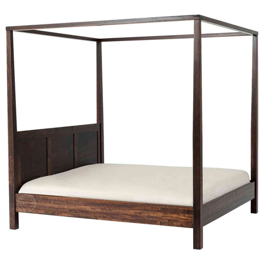 Allure King Size Poster Bed handcrafted with sheesham wood. Canopy bed for home.