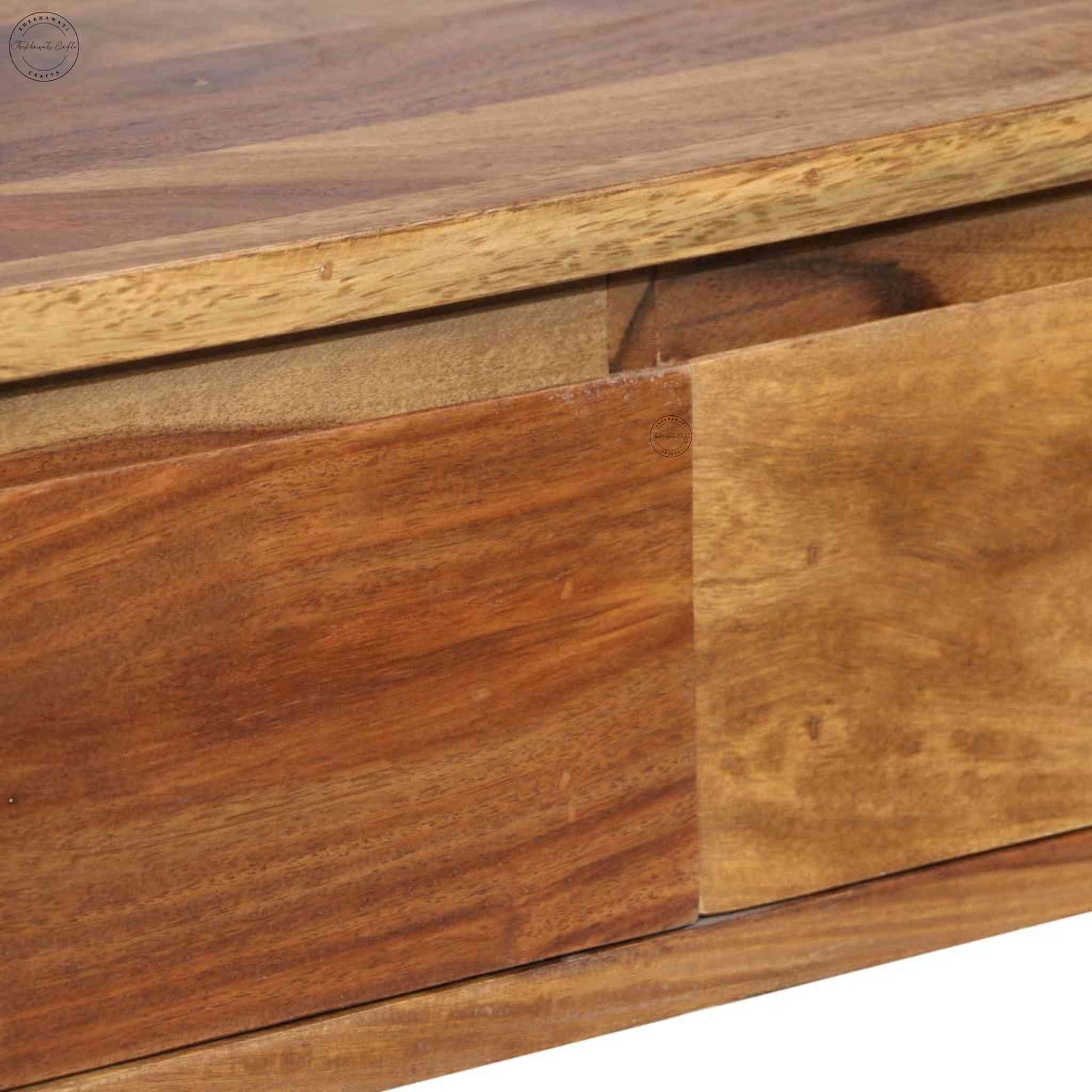 handcrafted Avani sheesham wood Bookshelve with 2 drawers and 4 shelves.