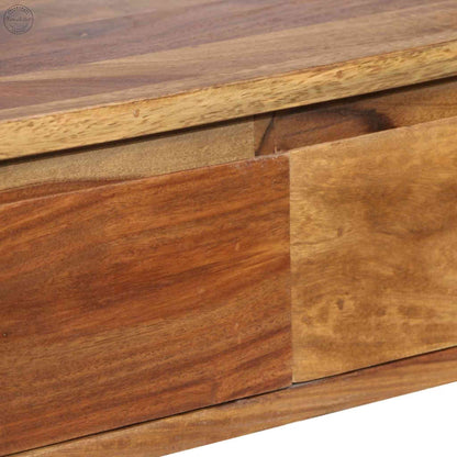 handcrafted Avani sheesham wood Bookshelve with 2 drawers and 4 shelves.