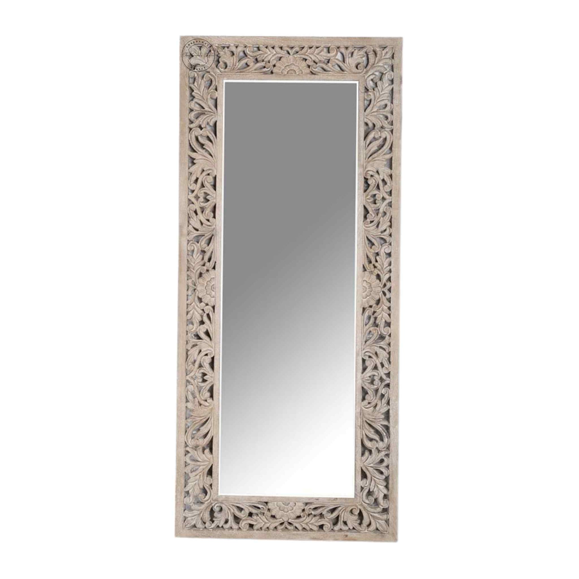 hand-carved Avian Mirror Frame, vintage furniture for home decor