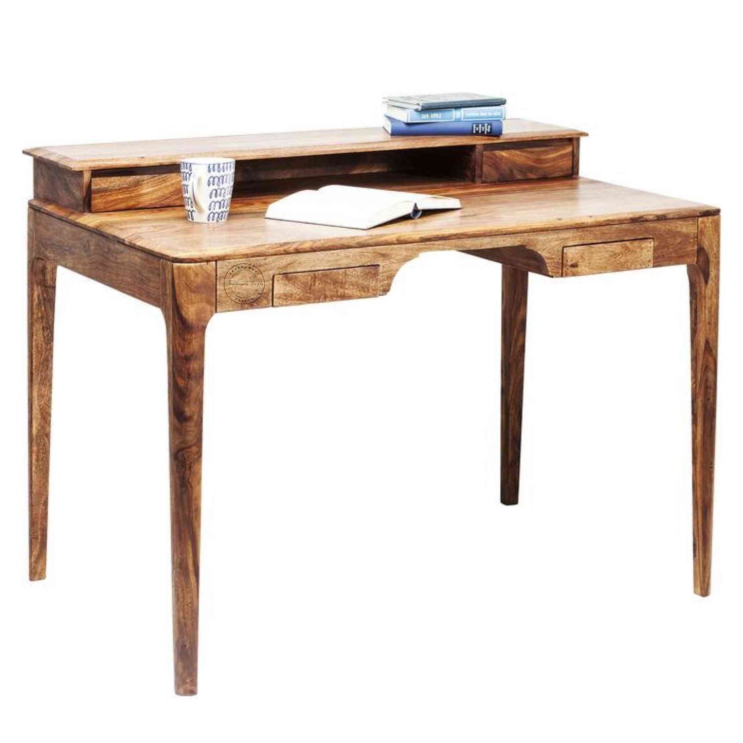 Cairo Study Table handcrafted with sheesham wood, a modern design, detachable legs and 4 drawers.