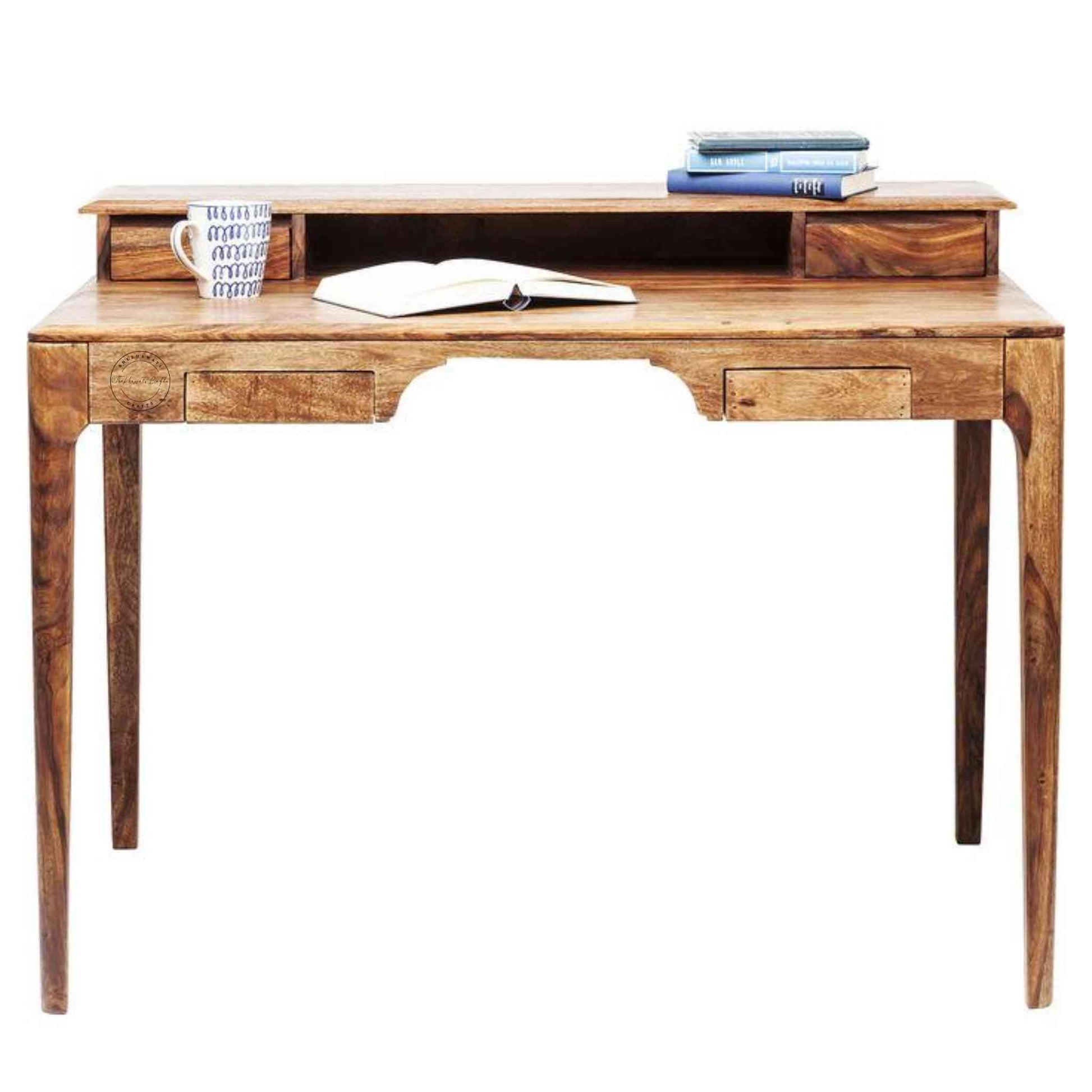 Cairo Study Table handcrafted with sheesham wood, a modern design, detachable legs and 4 drawers.