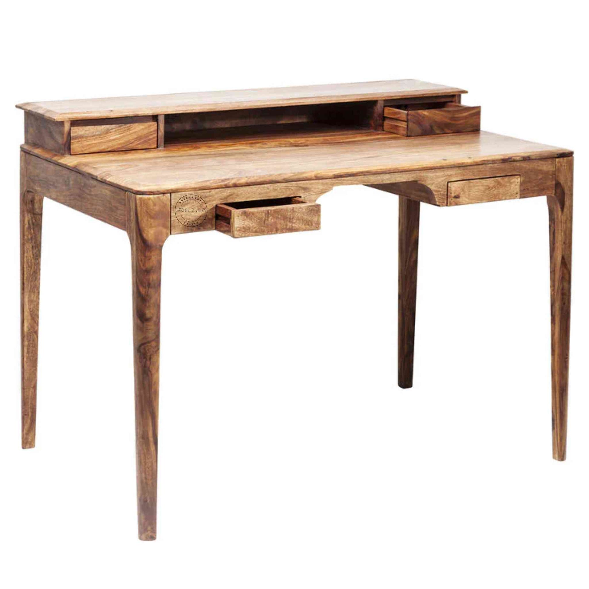 Cairo Study Table handcrafted with sheesham wood, a modern design, detachable legs and 4 drawers.