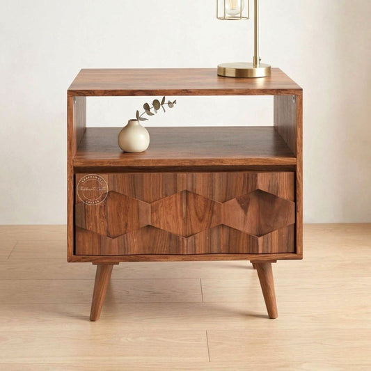 Casa Sheesham Wood Bedside Table
