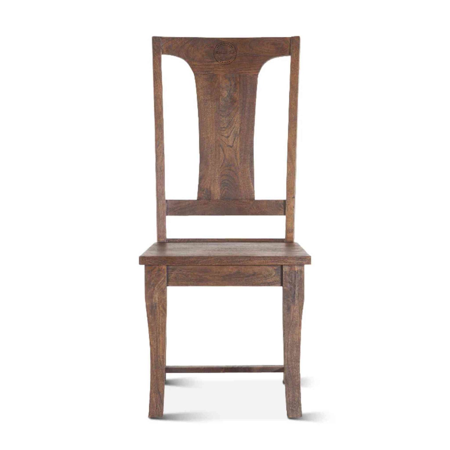 Ellen Chair is handcrafted from Sheesham wood with a walnut finish, featuring a vintage design wooden chair.