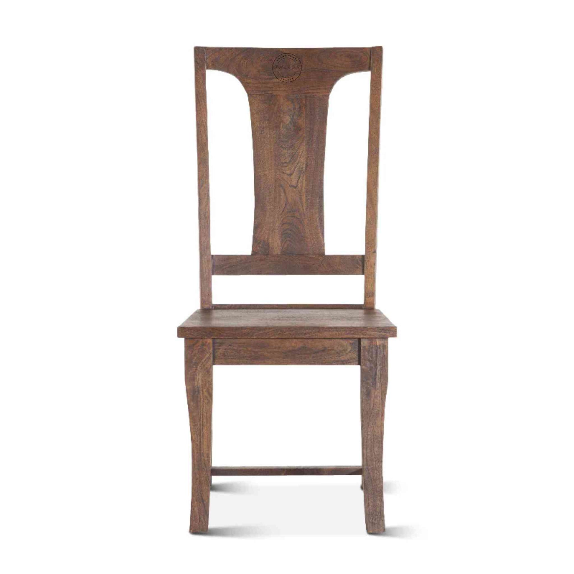 Ellen Chair is handcrafted from Sheesham wood with a walnut finish, featuring a vintage design wooden chair.