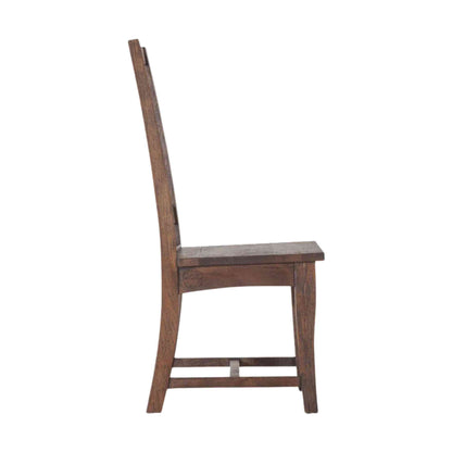 Ellen Chair is handcrafted from Sheesham wood with a walnut finish, featuring a vintage design wooden chair.