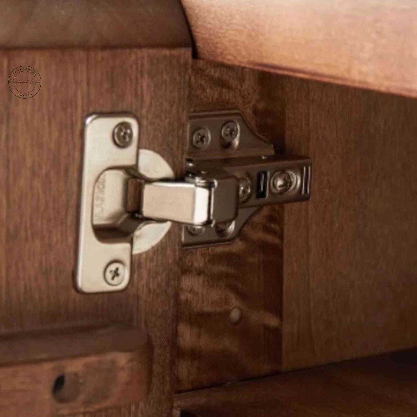 Lirra Shoe Rack, modern mango wood shoe rack cabinet with a honey finish, 2 drawers, 3 detachable shelves, and 2 doors.