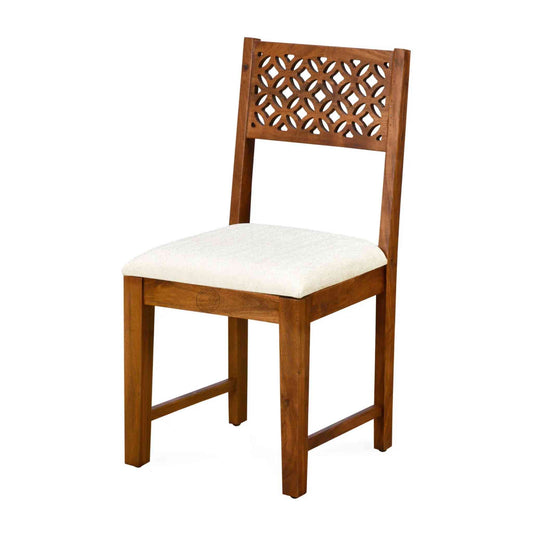 Mirra Chair with Cushion, handcrafted with sheesham wood, vintage design, comfortable chair, perfect for home, office or dining furniture.