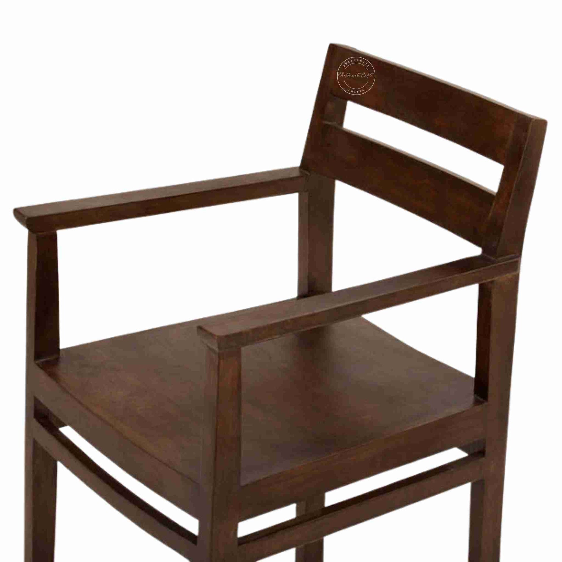 Supreme Director Chair handcrafted with solid wood and handrest. custom finish options.