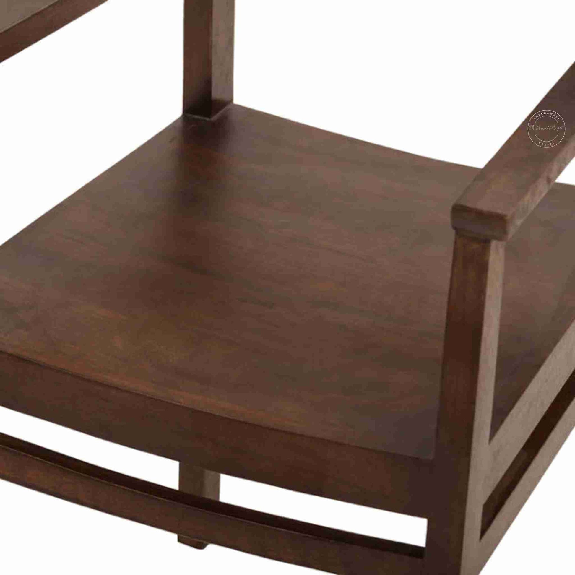 Supreme Director Chair handcrafted with solid wood and handrest. custom finish options.