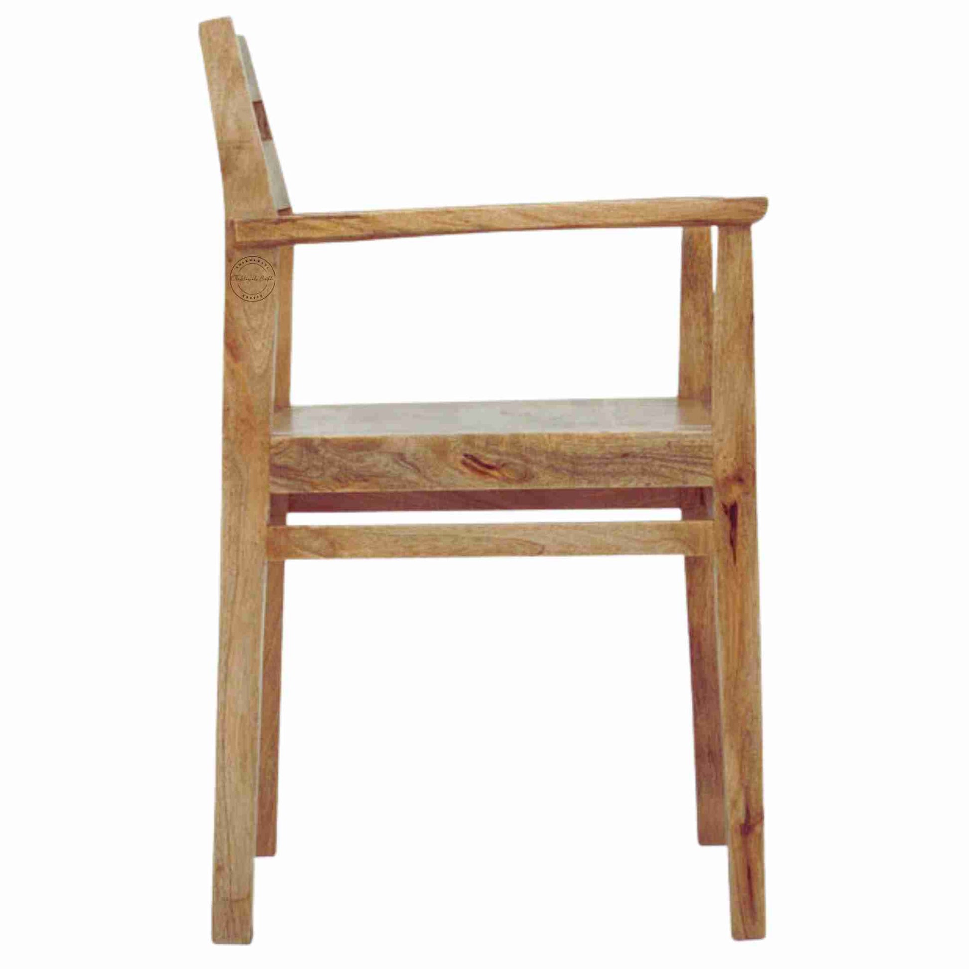 Supreme Director Chair handcrafted with solid wood and handrest. custom finish options.