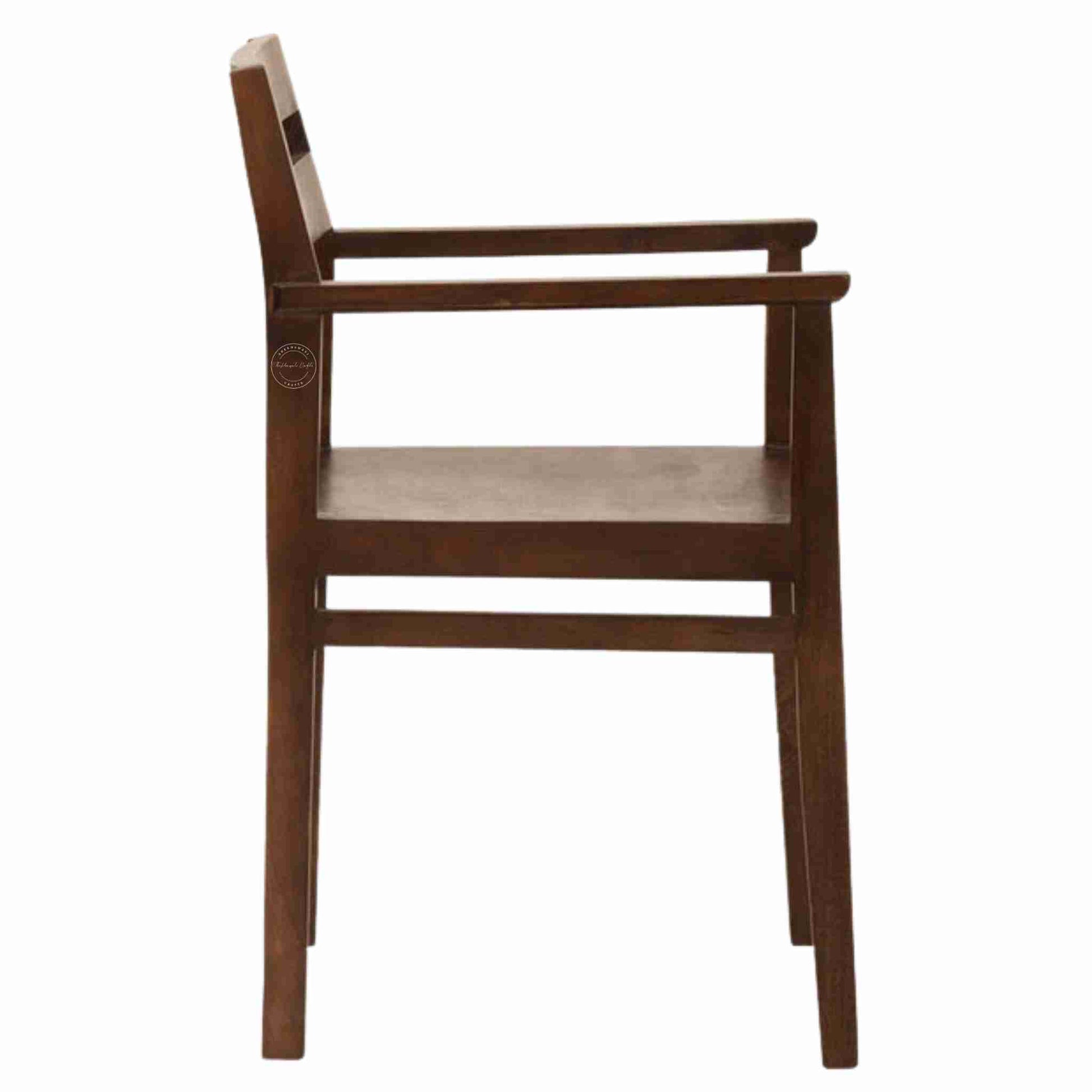 Supreme Director Chair handcrafted with solid wood and handrest. custom finish options.