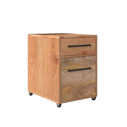 Wooden file cabinet with 2 drawers 
