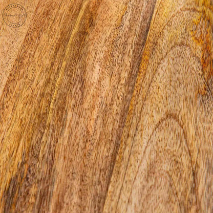 Viva End Table handcrafted with mango wood and natural finish.