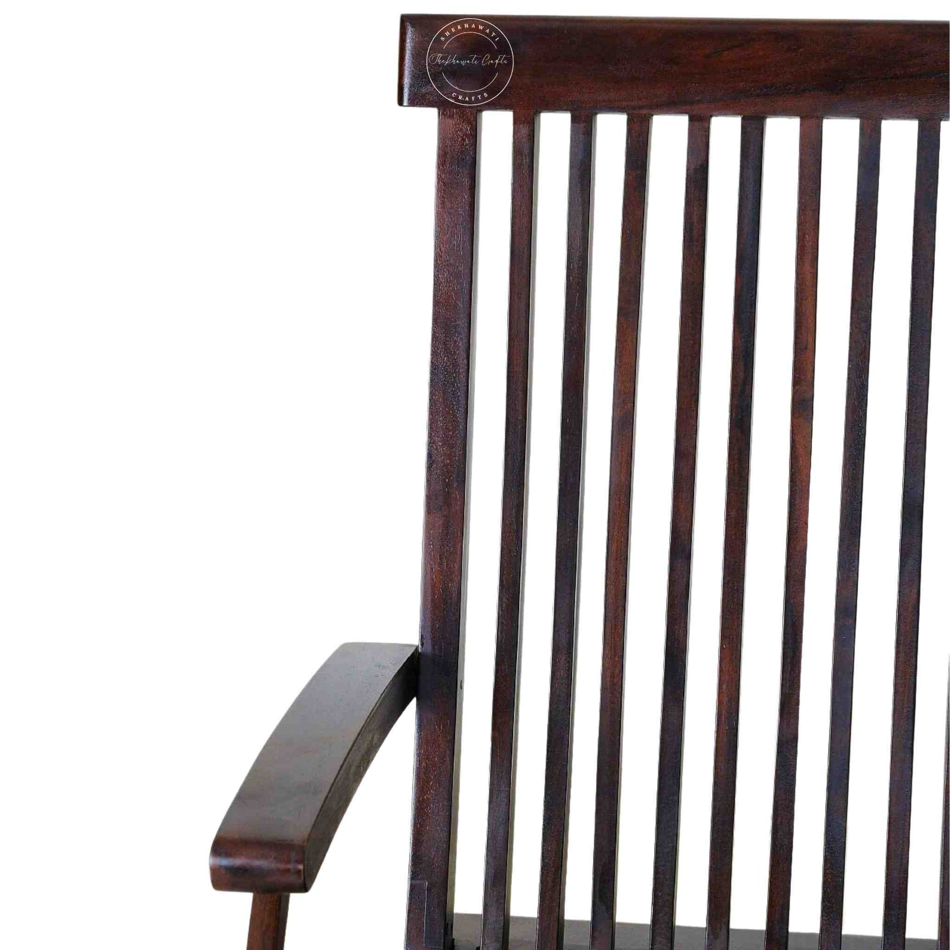 Vyom Foldable Strip Chair is made with solid sheesham wood with the best durability—a wooden chair for home and garden furniture.