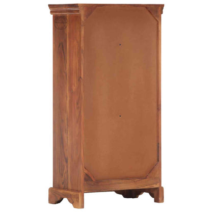 Walker Mini Tower Cabinet is handcrafted with Sheesham wood and a natural finish.