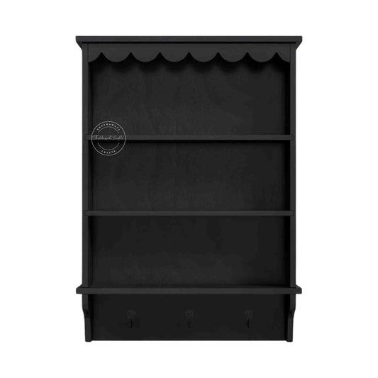 Zen Wall Shelf is handmade from mango wood and a matte back finish color.