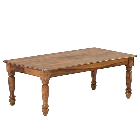 handcrafted Zora Center Table made with sheesham wood and detachable legs. 
