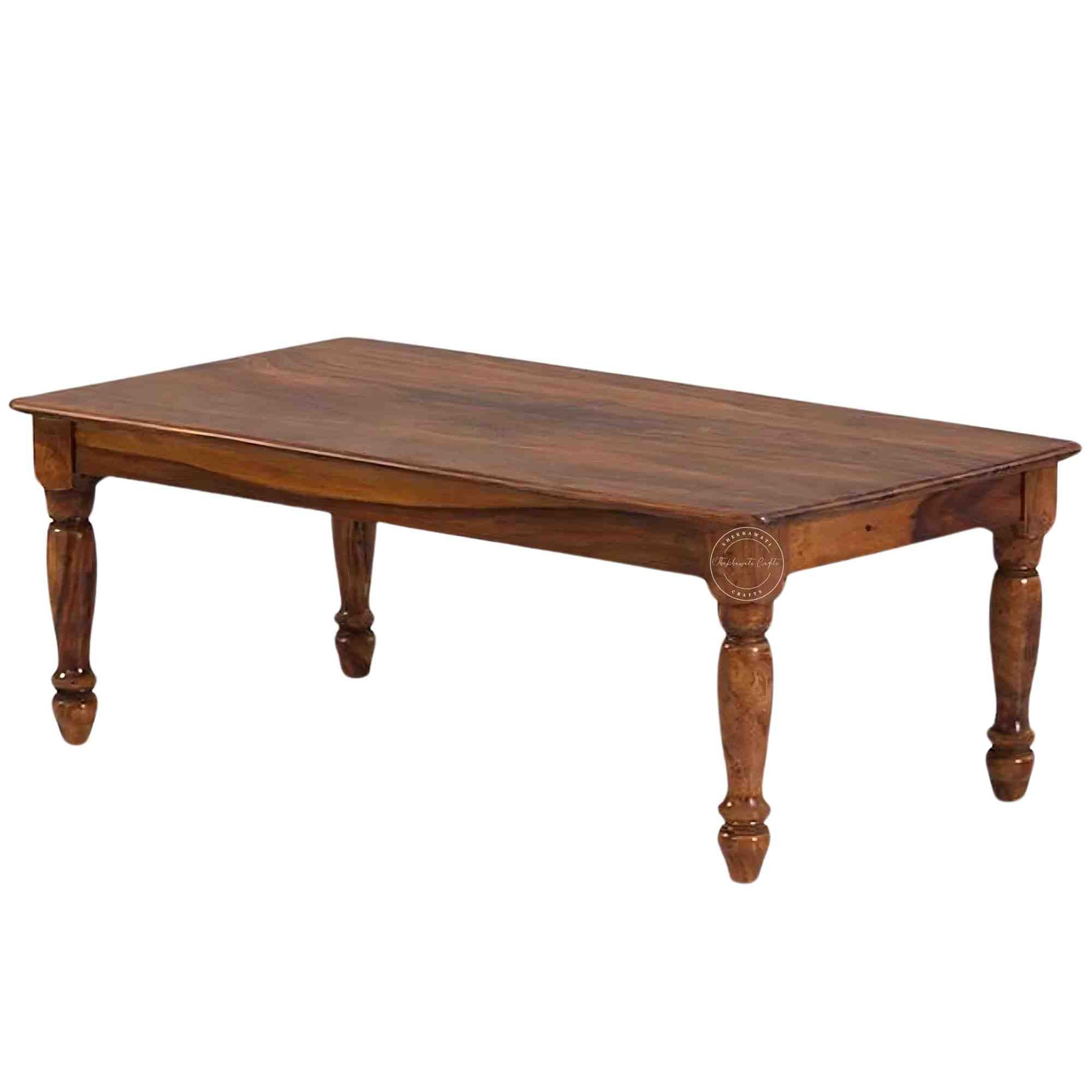 handcrafted Zora Center Table made with sheesham wood and detachable legs. 