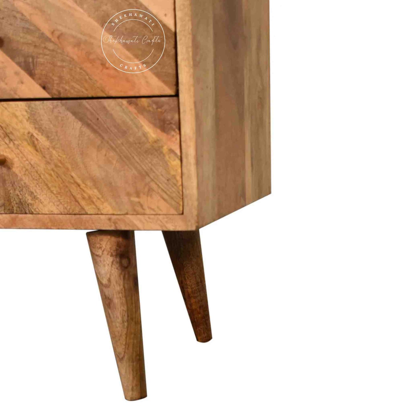 Raavi Chest of Drawers is made from solid mango wood with a natural finish, storage with 3 drawers and 2 doors.